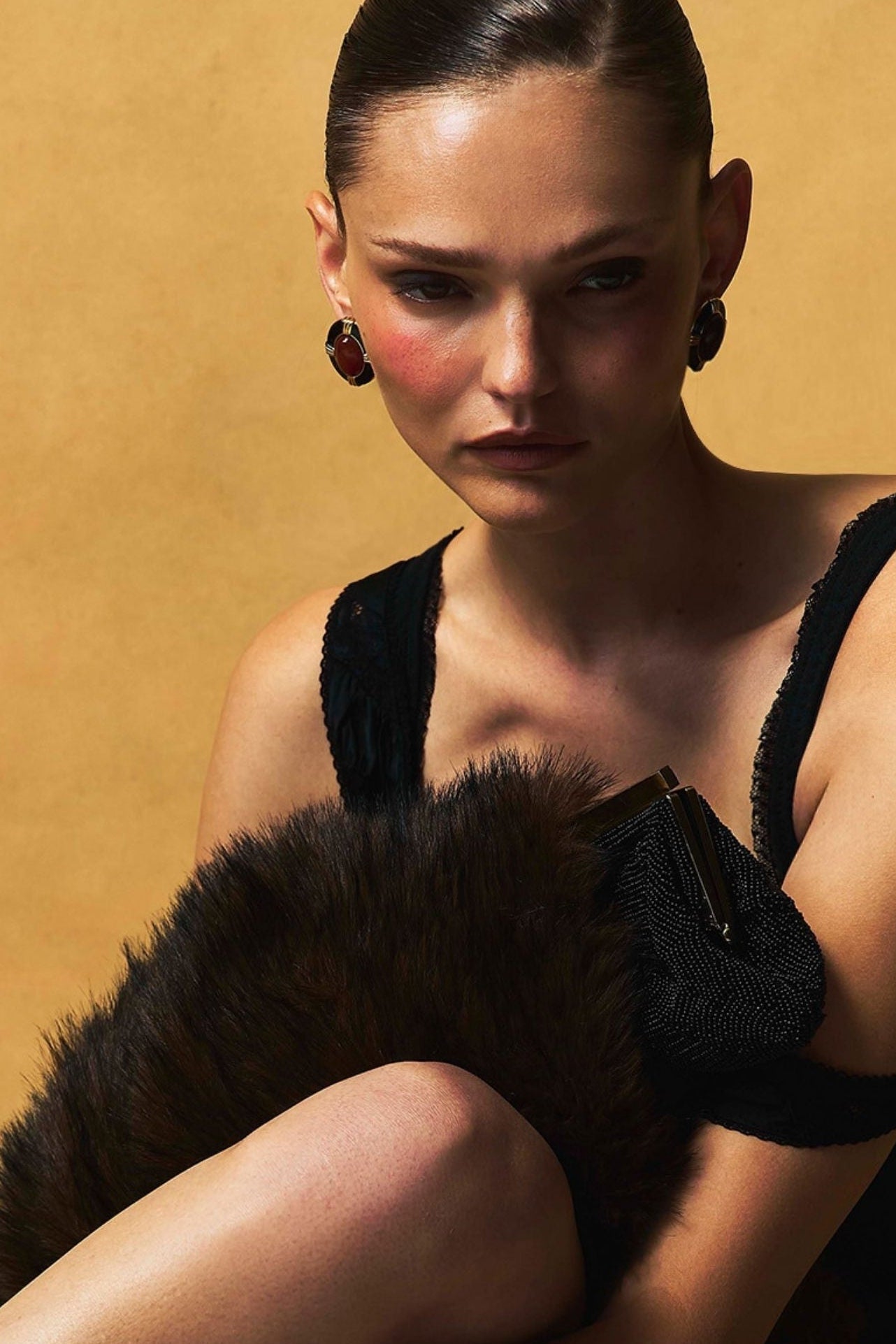 The Bold Circular Red Heirloom Earrings | Gold