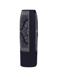 Silk Midi Skirt | Black