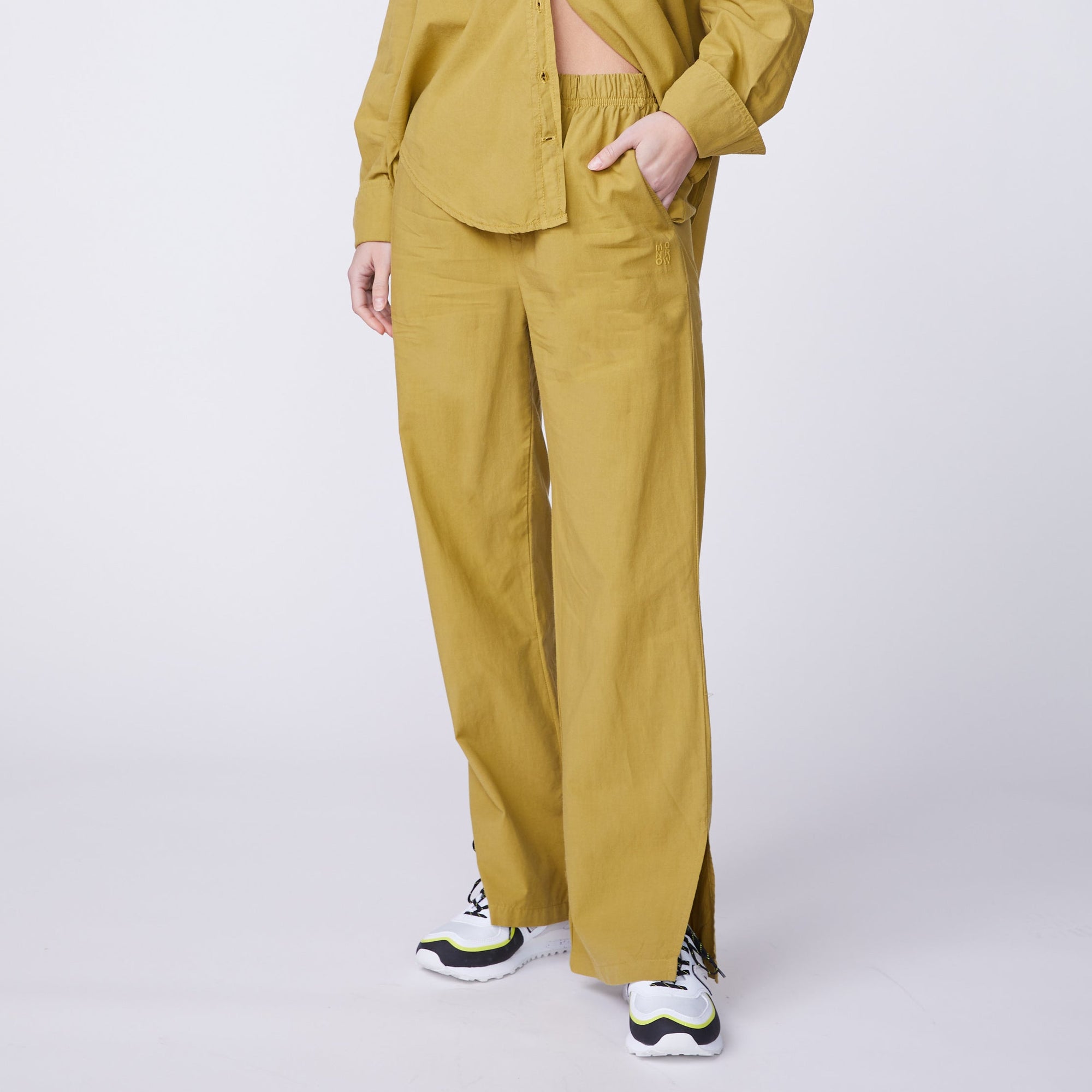 Poplin Pants | Women | Golden Olive