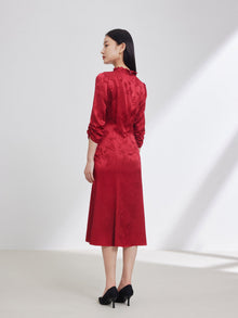 Silk Dress | Wine Red