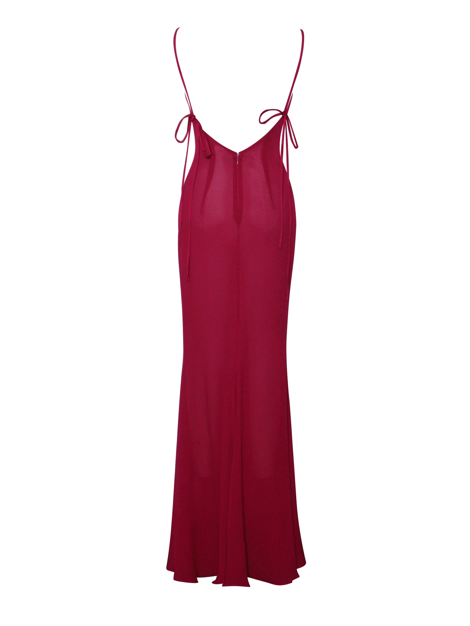 Tatiana Rayon Backless Maxi Dress | Burgundy