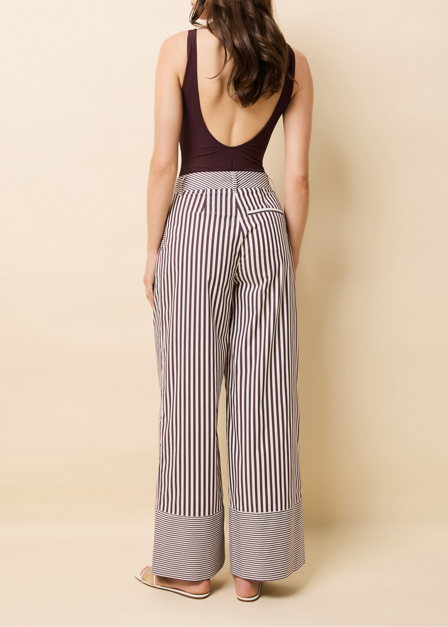 Womens | Marnie Pant | Raisin Brown/Brule Stripe