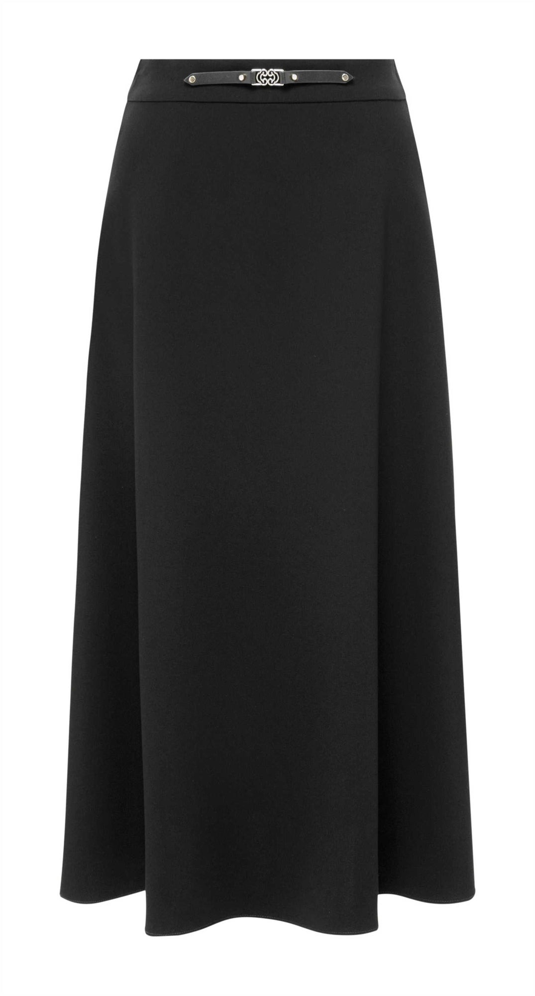 Triacetate A-Line Skirt | Black