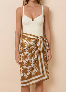 Womens | Elena Silk Blend Pareo | Chestnut/Brule