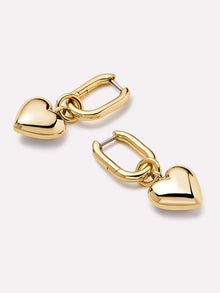 14K Gold Plated Heart Drop Earrings For Women Ana Luisa Wesley Gold
