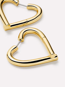 14K Gold Plated Open Hearts Love Valentines Day Statement Hoop Earrings For Women Ana Luisa Keilan Large