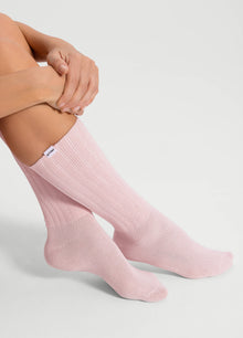 Unisex Cotton Slouch Socks | Ballet Pink