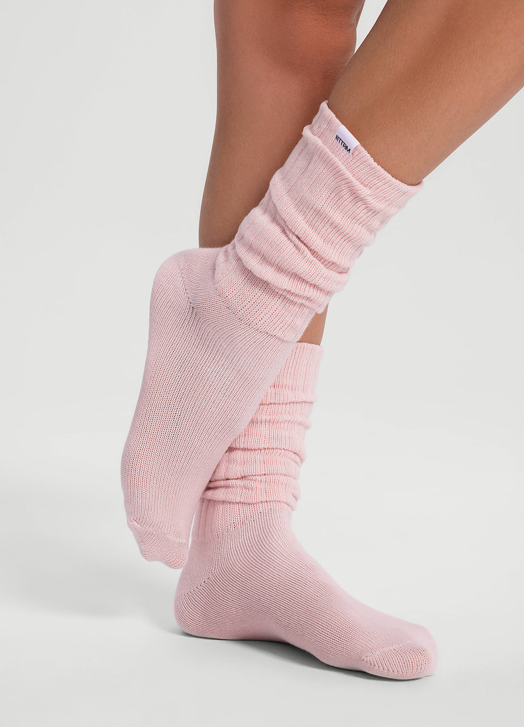 Unisex Cotton Slouch Socks | Ballet Pink