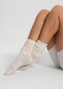 Unisex Cotton Slouch Socks | White