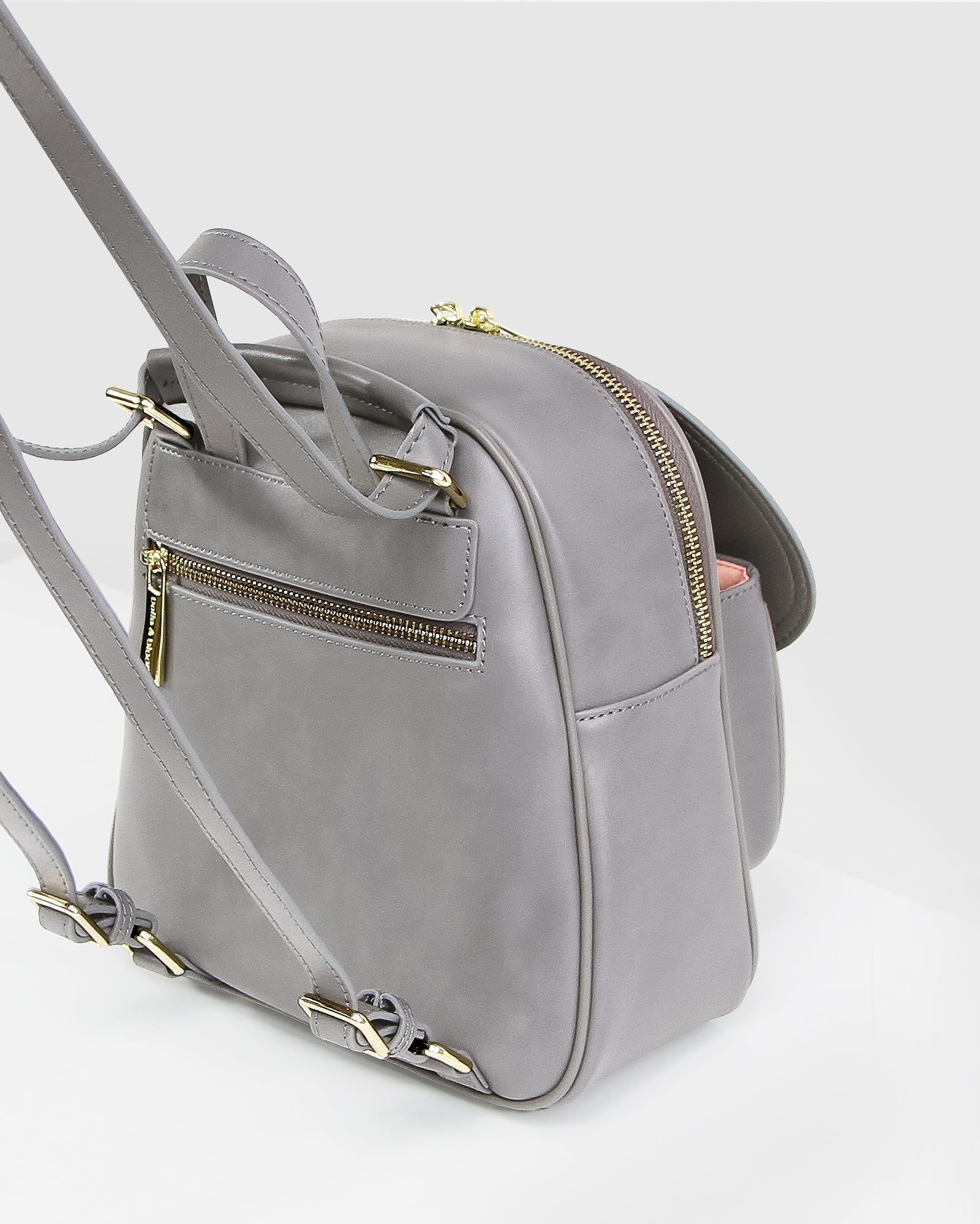 Women | Camila Leather Backpack | Grey