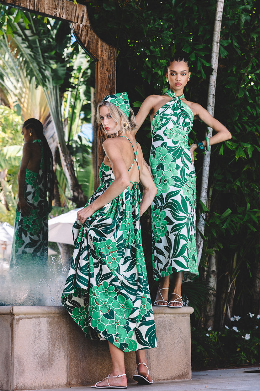 Perla Midi Dress | Palm Beach Green