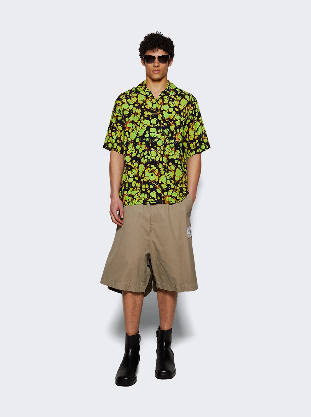 Men | Martine Rose | Hawaiian Shirt | Green Marble