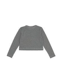 Girls | Striped Jersey Mini Pullover | Cream/Black