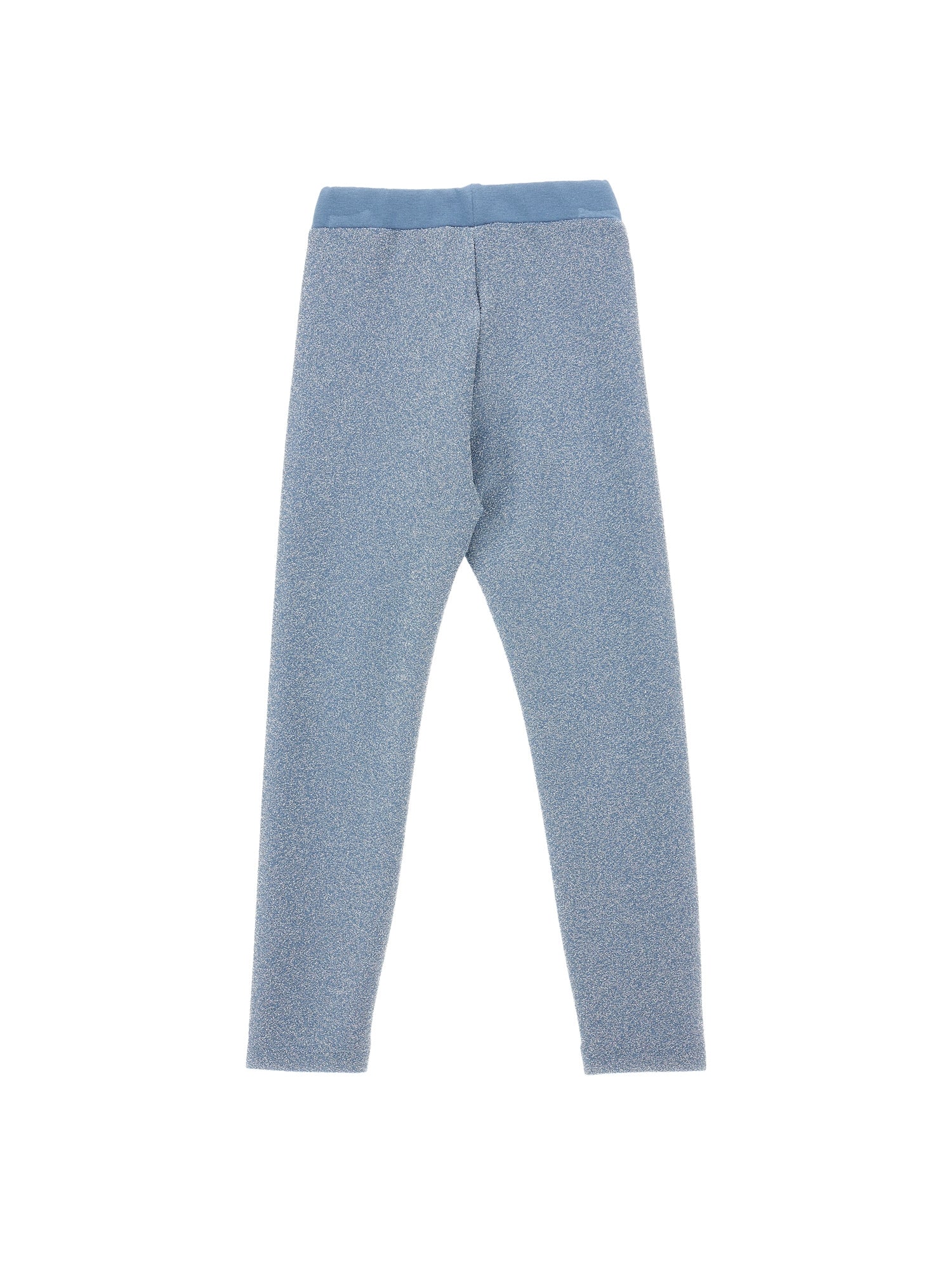 Girls | Lurex Leggings | Powder Blue/Silver