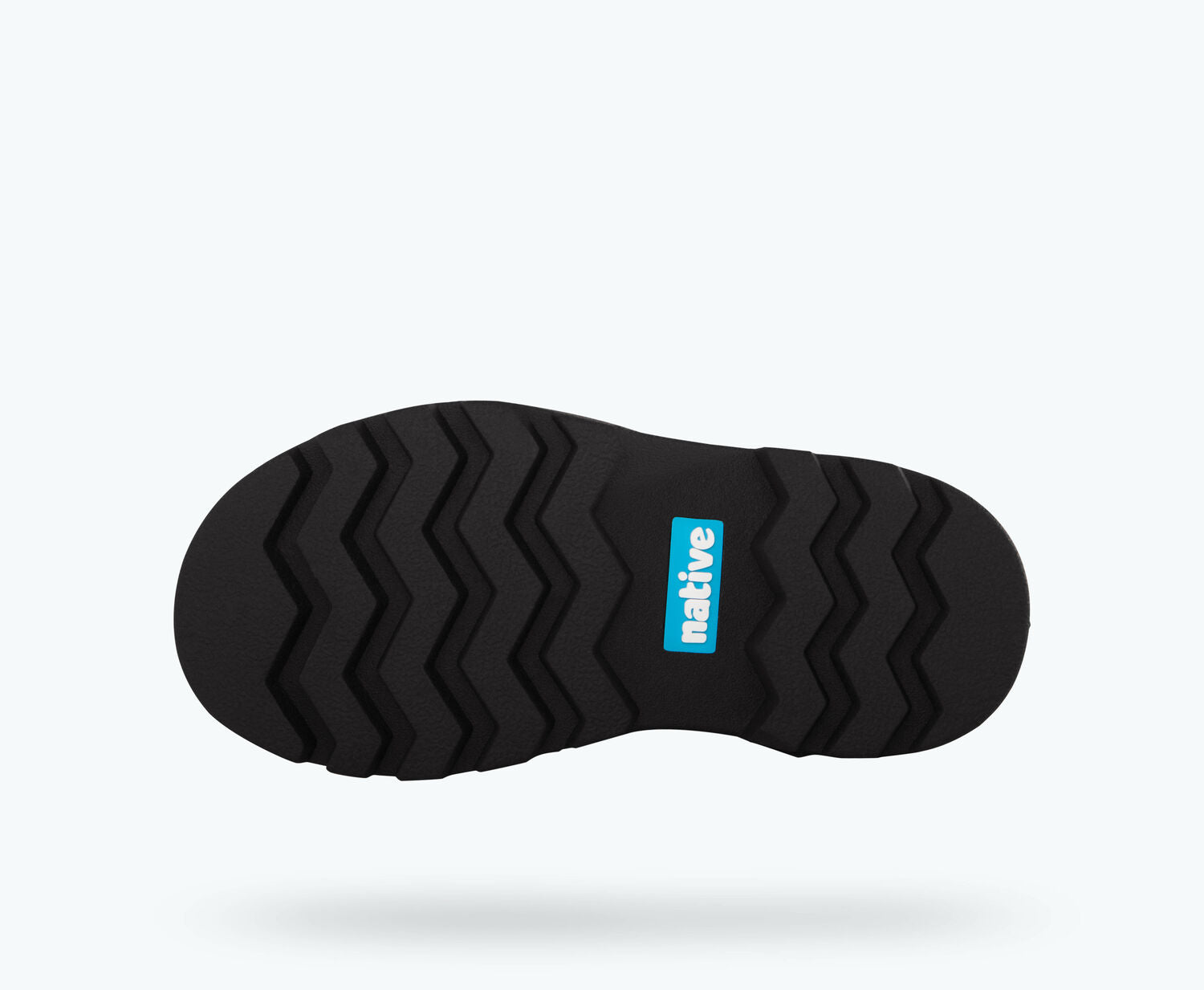 Bottom view of a Native Shoes Kids Kensington Treklite Kids | Jiffy Black Footwear