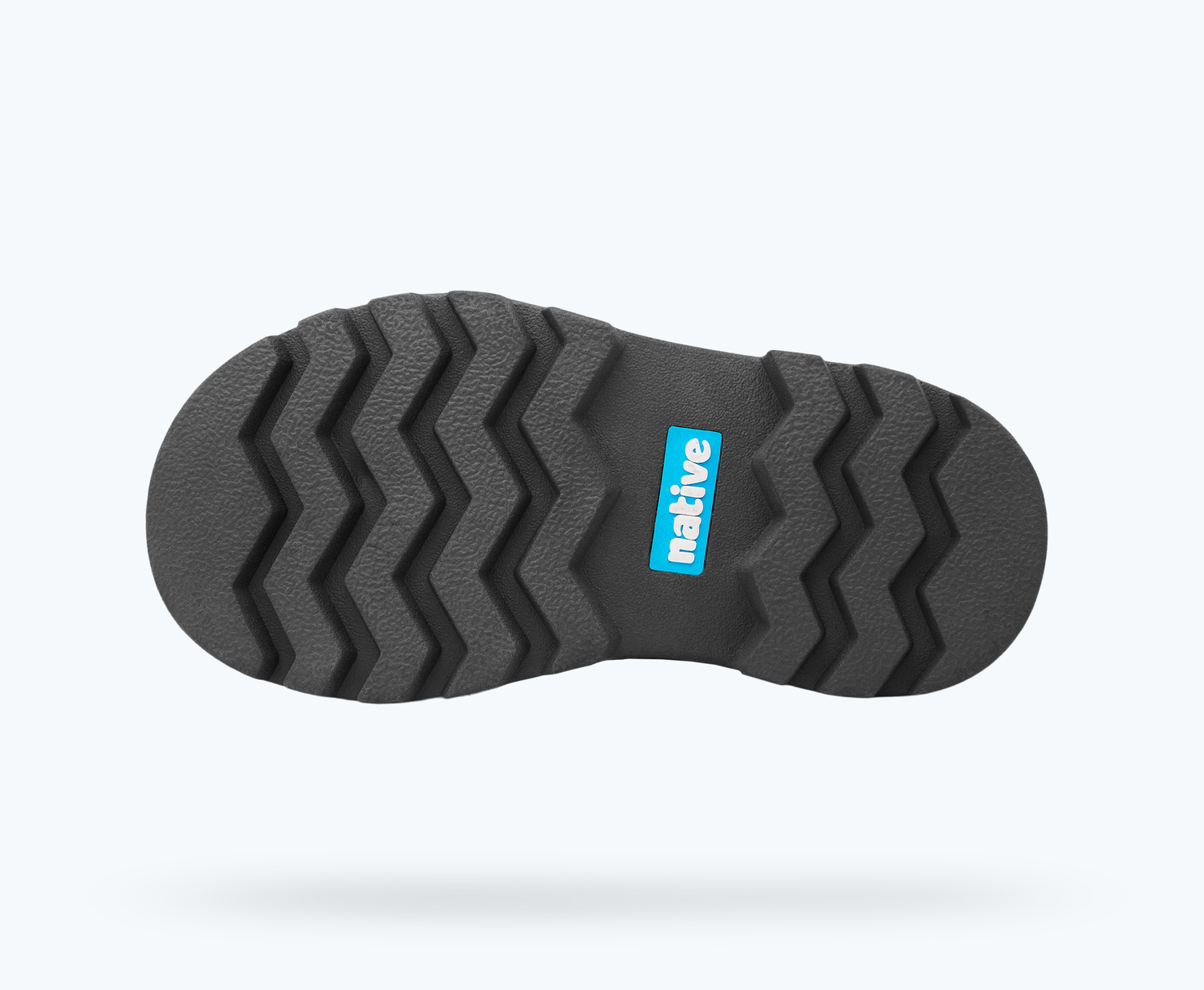 Bottom view of a Native Shoes Kids Kensington Treklite Kids | Dublin Grey/ Dublin Grey/ Victoria Blue Footwear