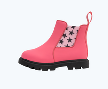 Side view of a Native Shoes Kids Kensington Treklite Bloom Kids | Dazzle Pink/ Jiffy Black/ Princess Jiffy Stars Footwear