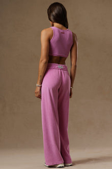 Women | Vintage Fitted Ribbed Crop Tank | Violet