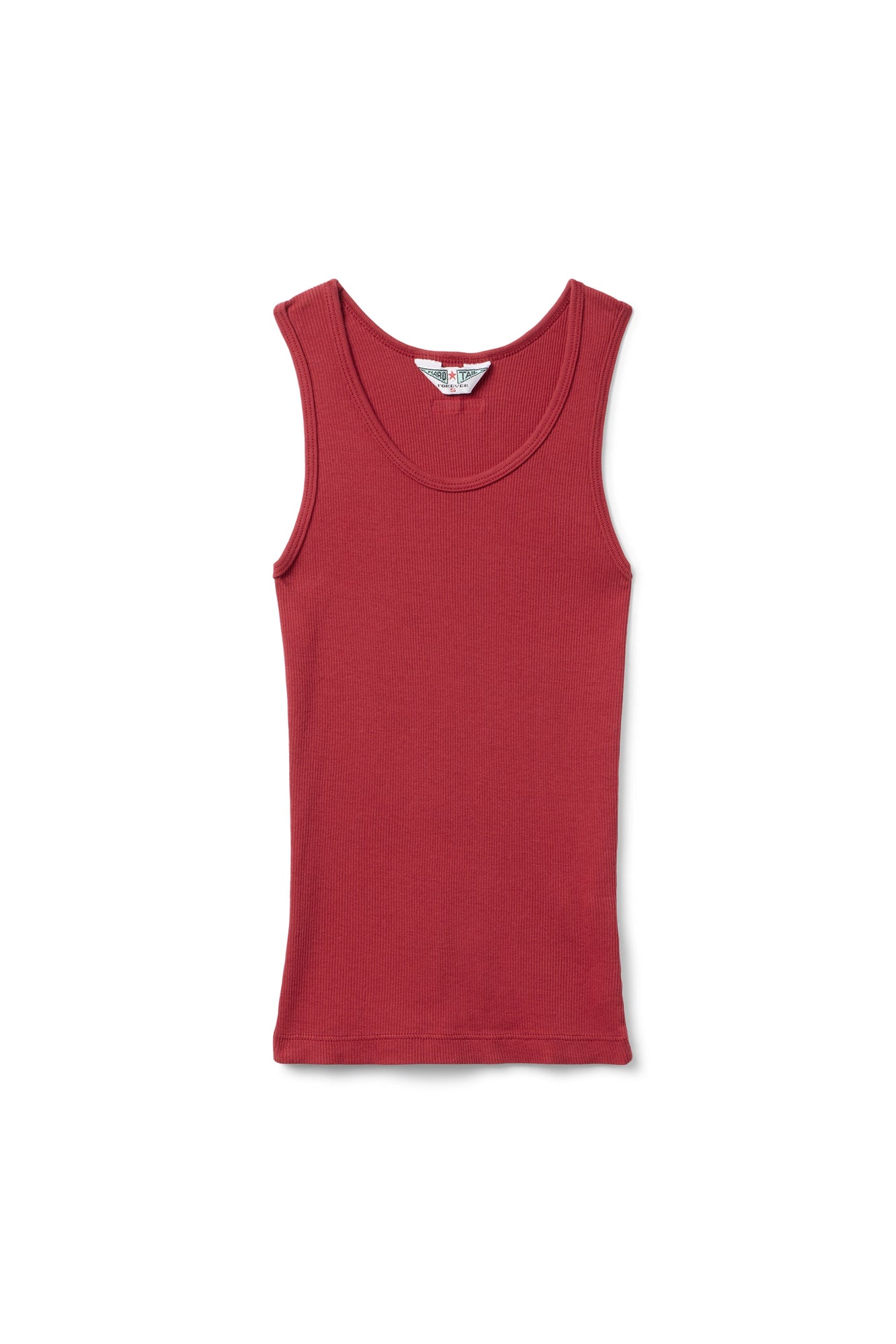 Women | Vintage Fitted Ribbed Tank | Crimson