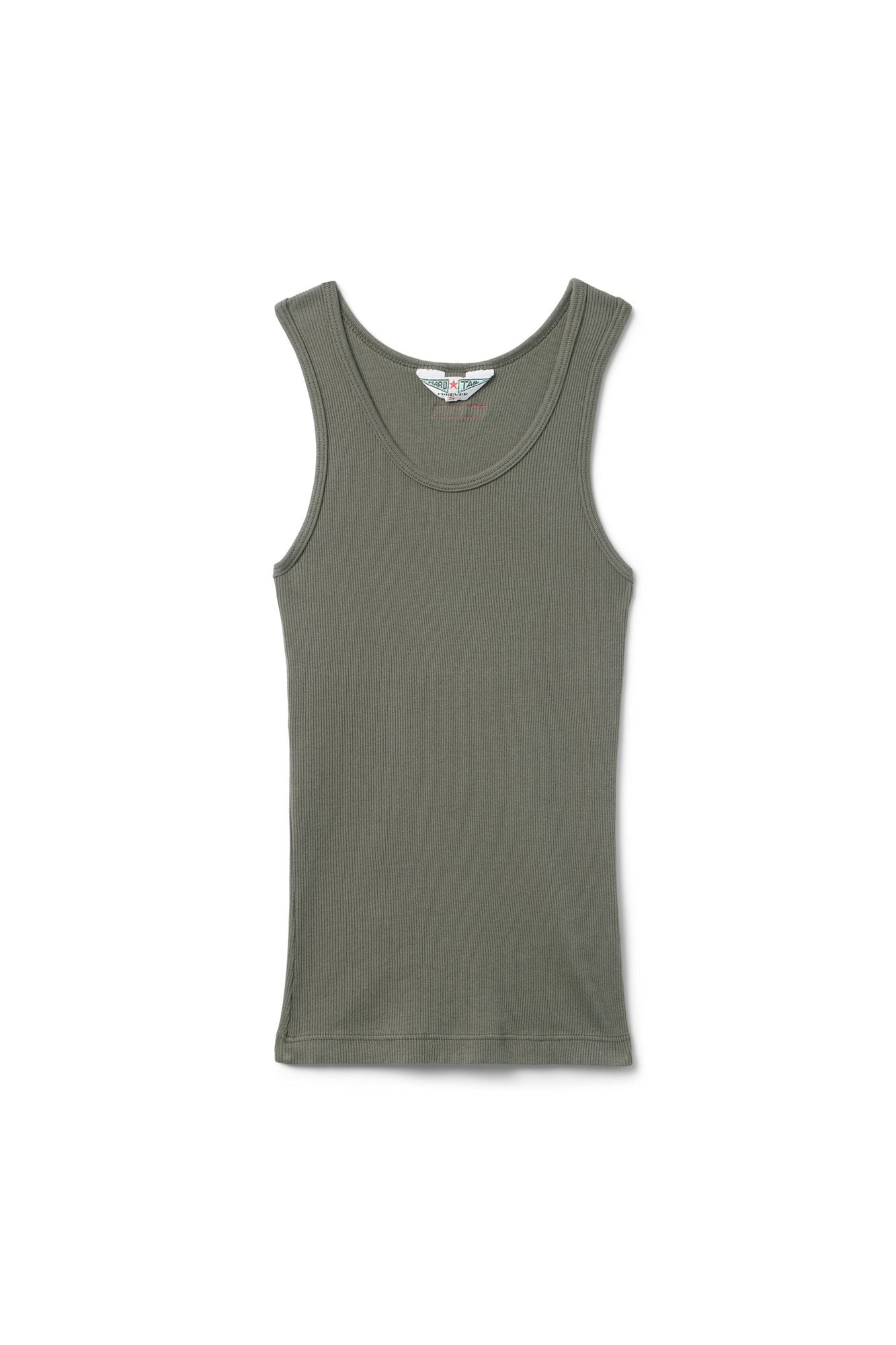 Women | Vintage Fitted Ribbed Tank | Olive