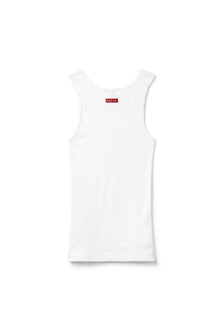 Women | Vintage Fitted Ribbed Tank | White