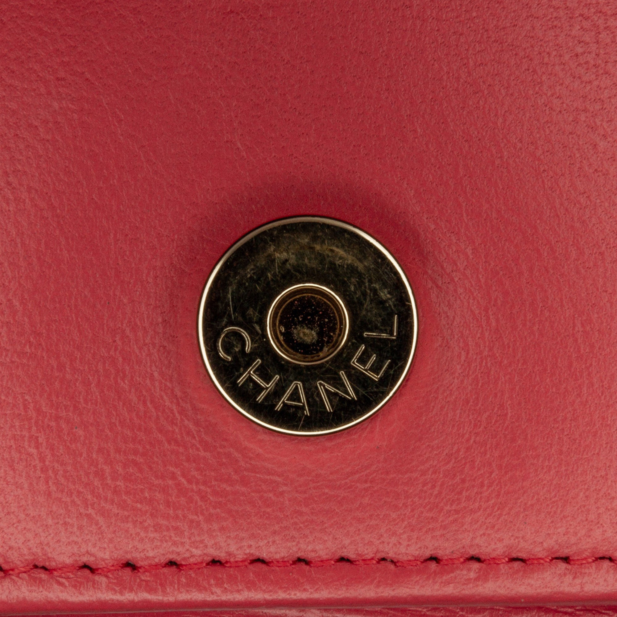 Chanel | Pre-Owned Quilted Lambskin Double Stitch Tassel Wallet On Chain | Pink