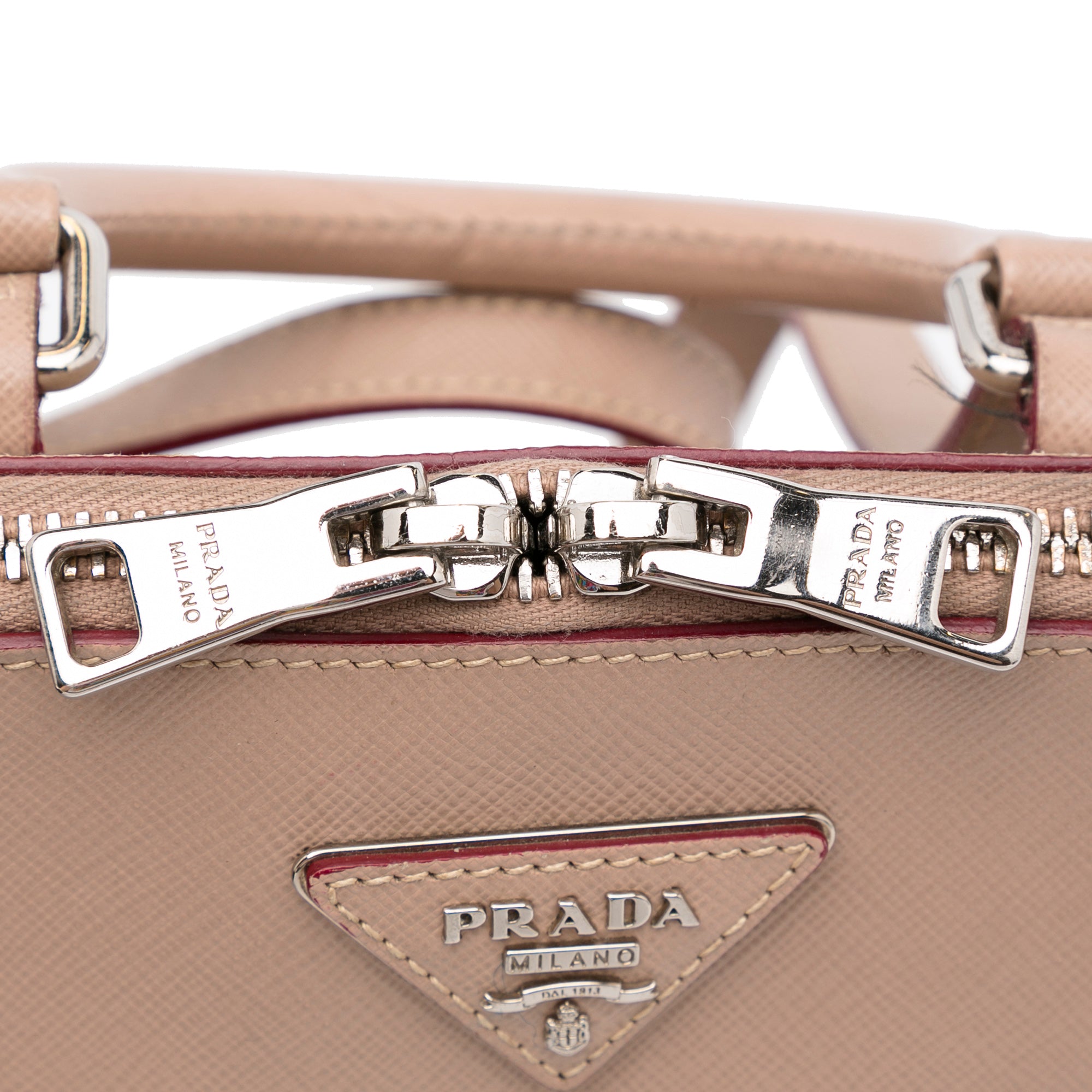 Prada | Pre-Owned Saffiano Lux Promenade Backpack | Brown/Nude