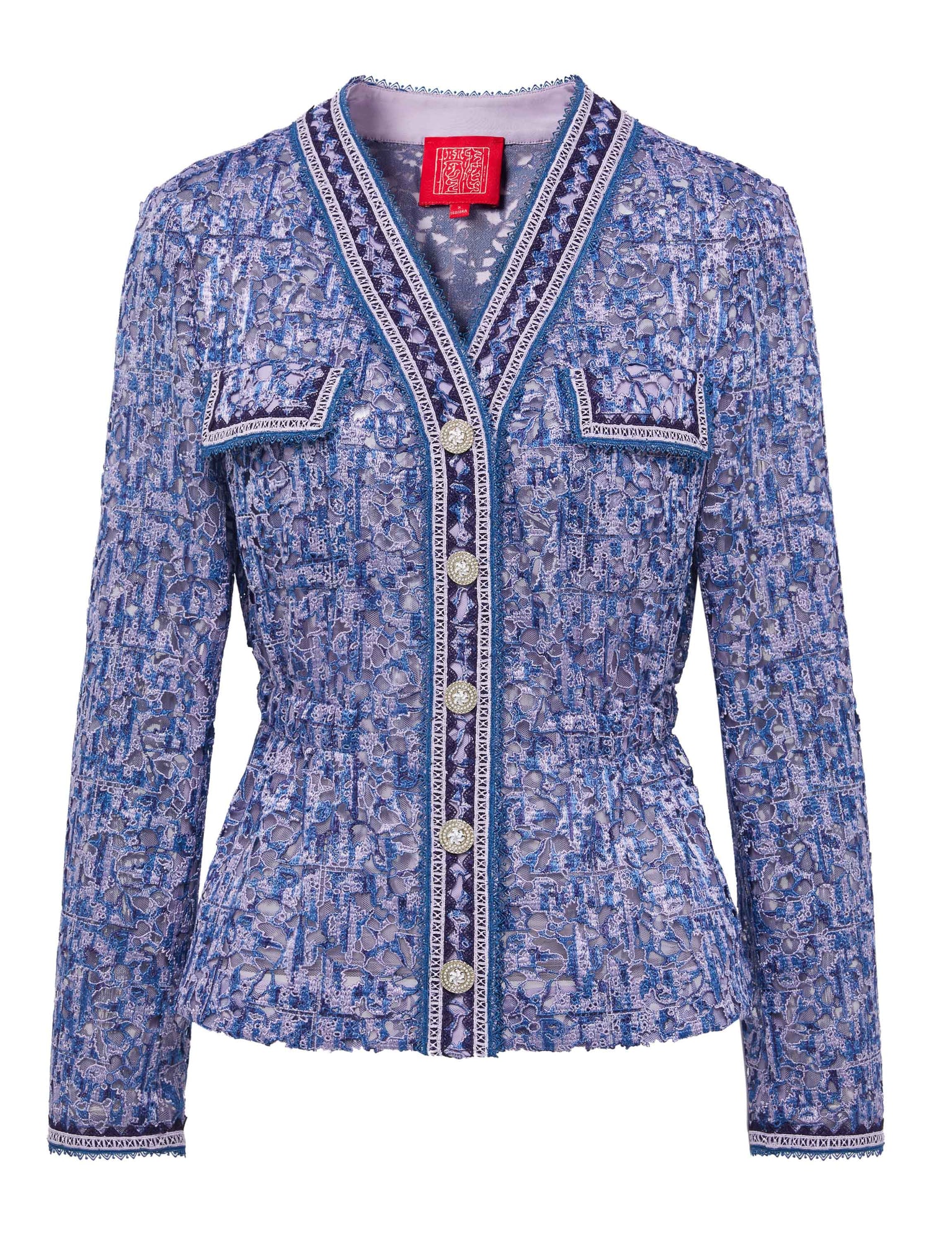 Tweed-Style Jacket | Blue