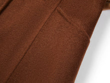 Two-Tone Wrap Coat | Brown/Beige