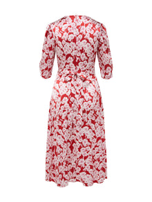 Floral Print Dress | Red