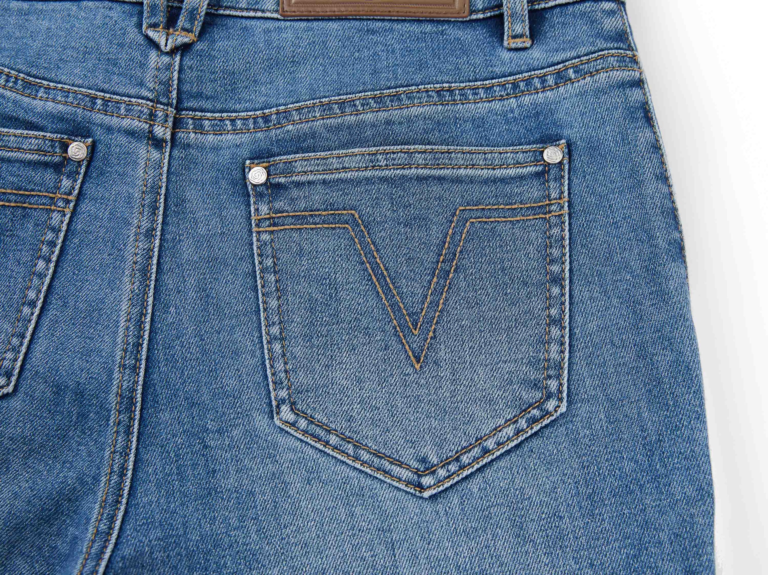 Embroidered Flare Jeans | Blue