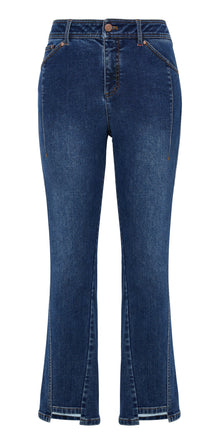 High-Waisted Straight Leg Flared Jeans | Blue