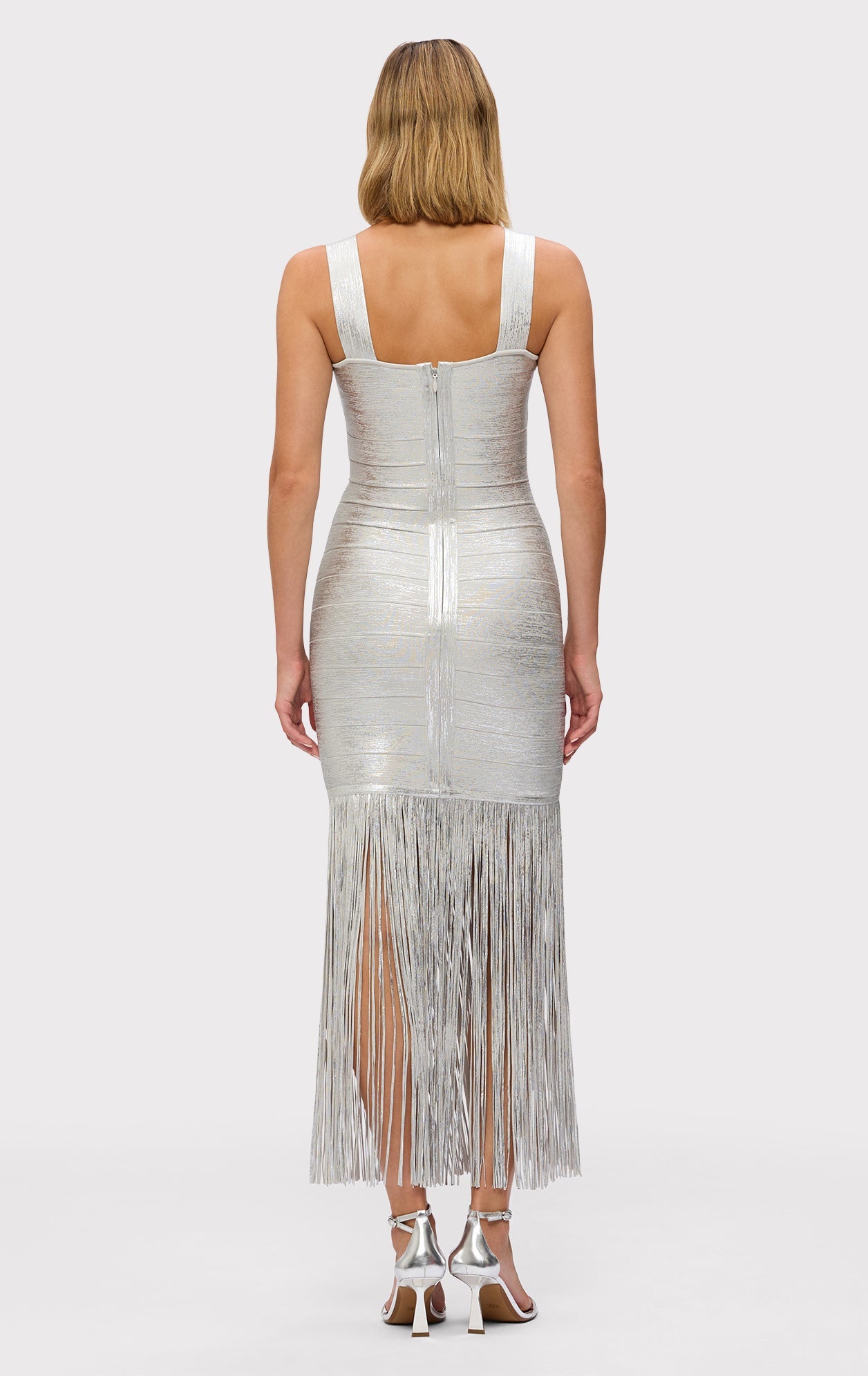 The Metallic Alba Gown | Silver Foil