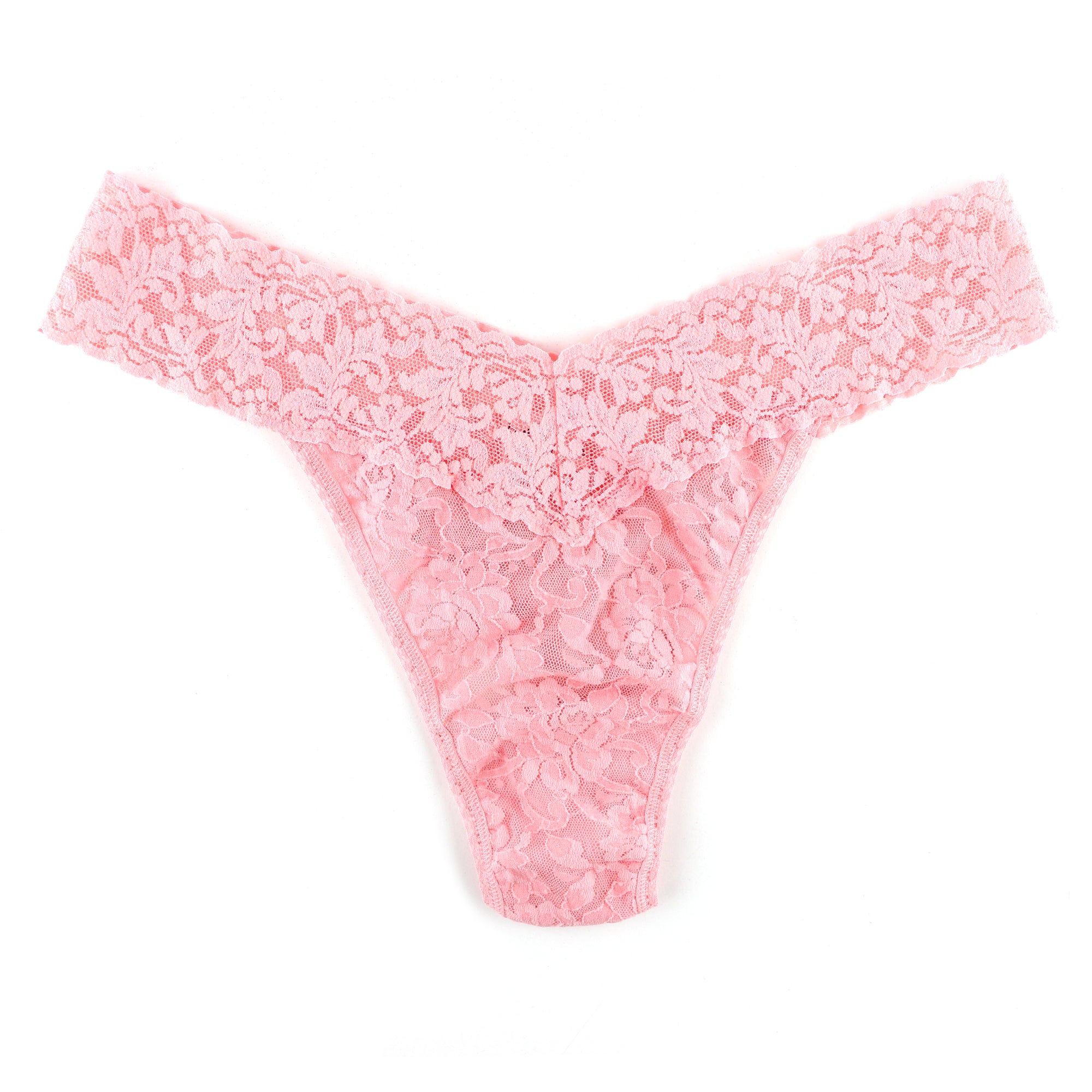 Signature Lace Original Rise Thong | Pink Lemonade