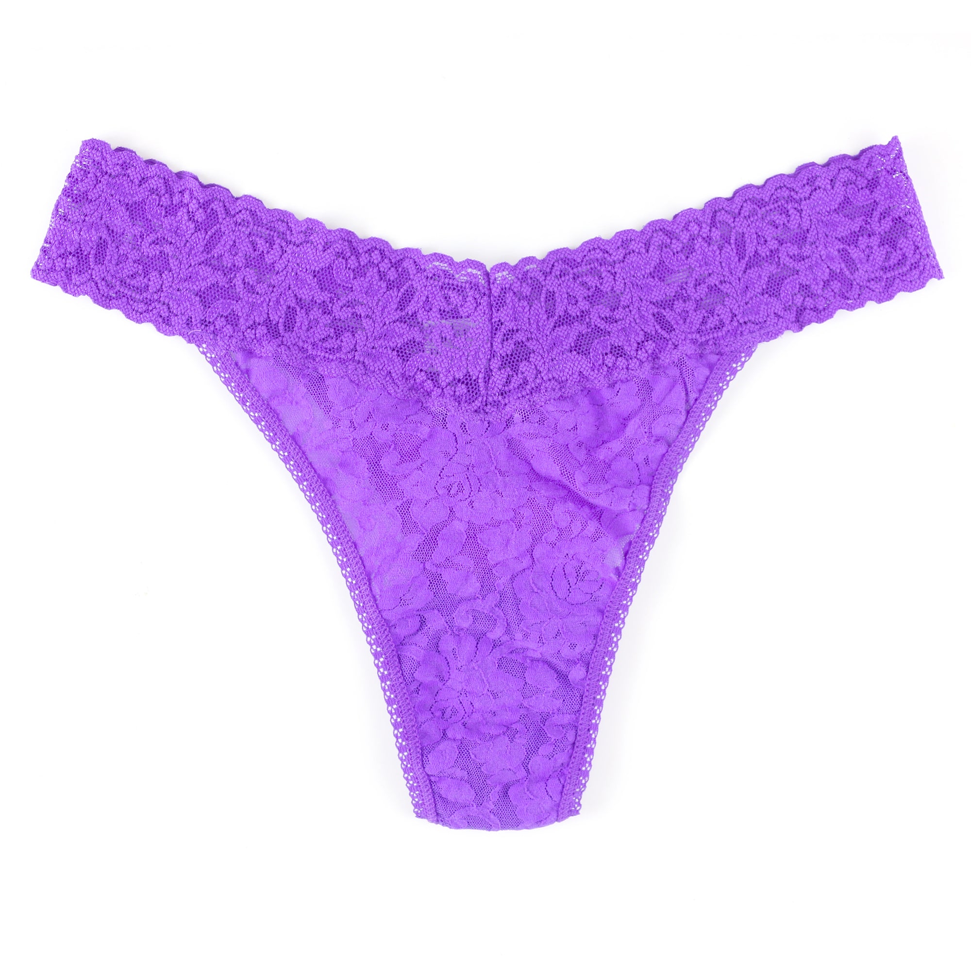 Signature Lace Original Rise Thong | Vivid Violet