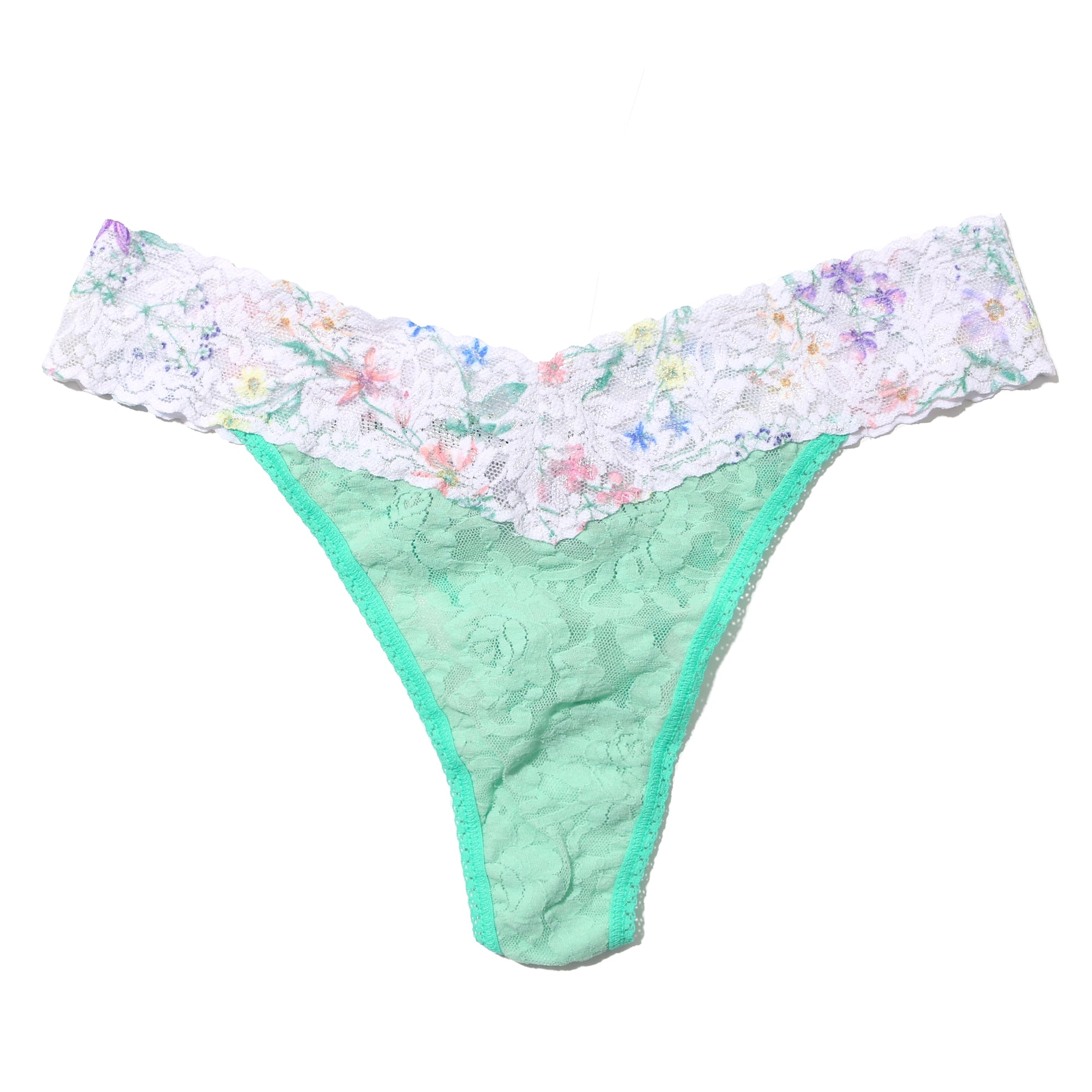 Signature Lace Original Rise Thong | Agave/Midsummer