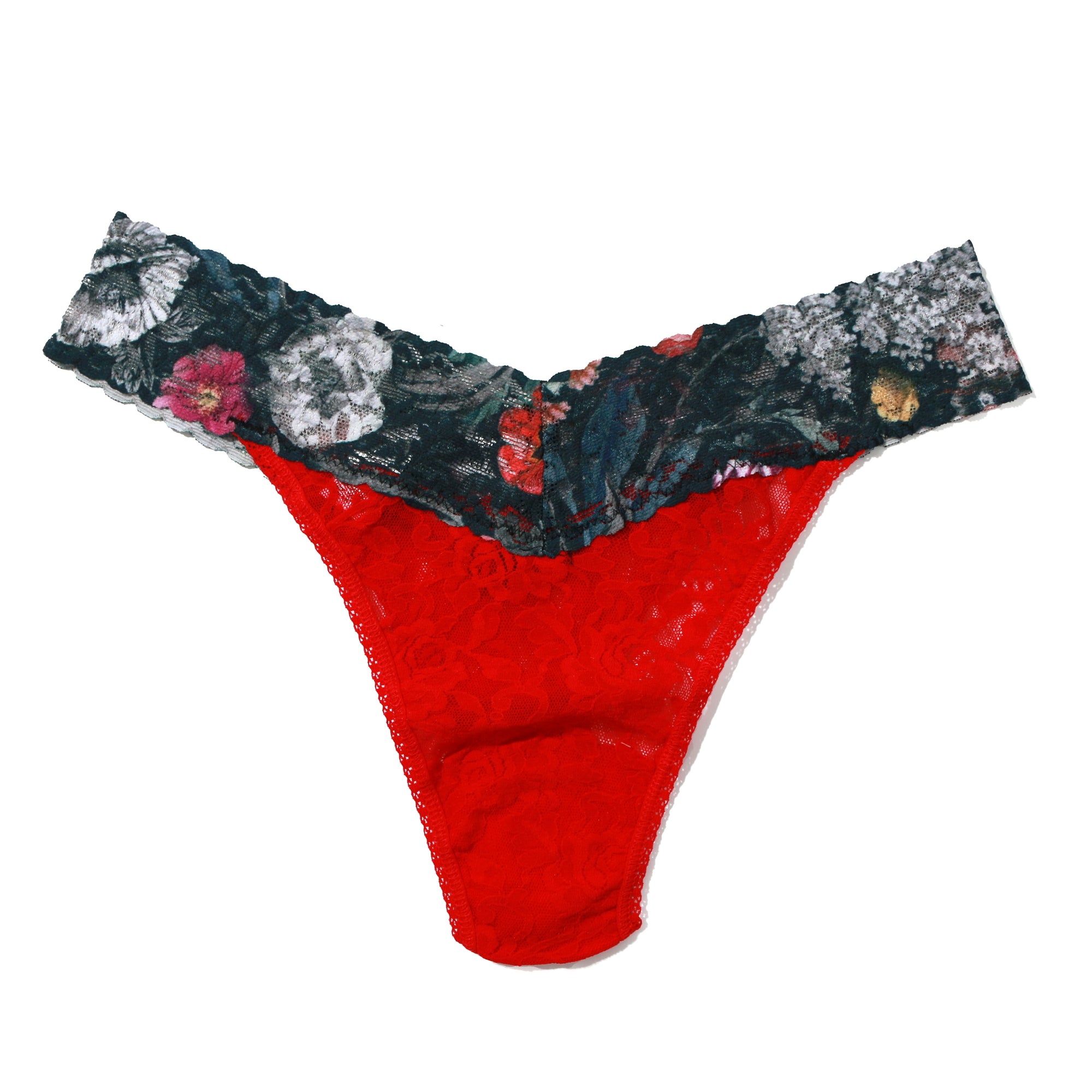 Signature Lace Original Rise Thong | Red/Eden