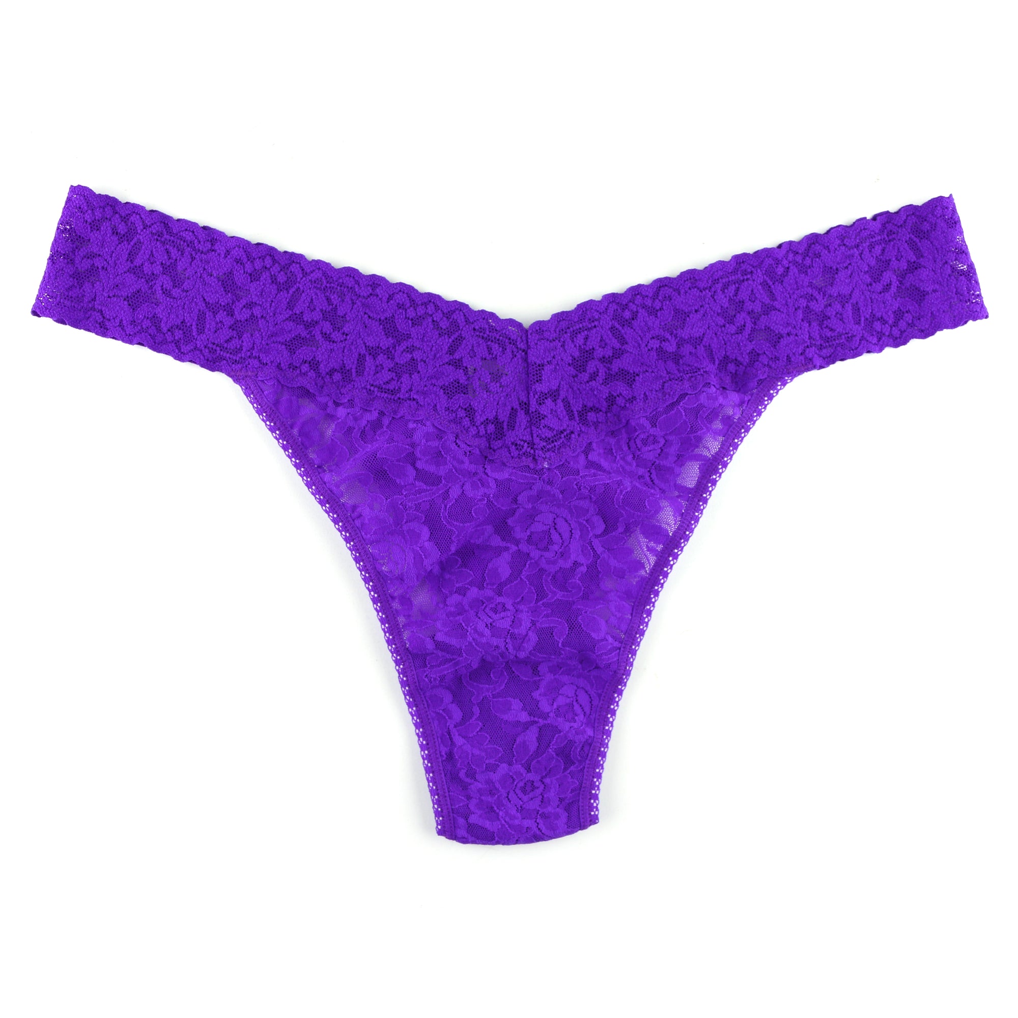 Plus Size Signature Lace Original Rise Thong | Majestic Purple