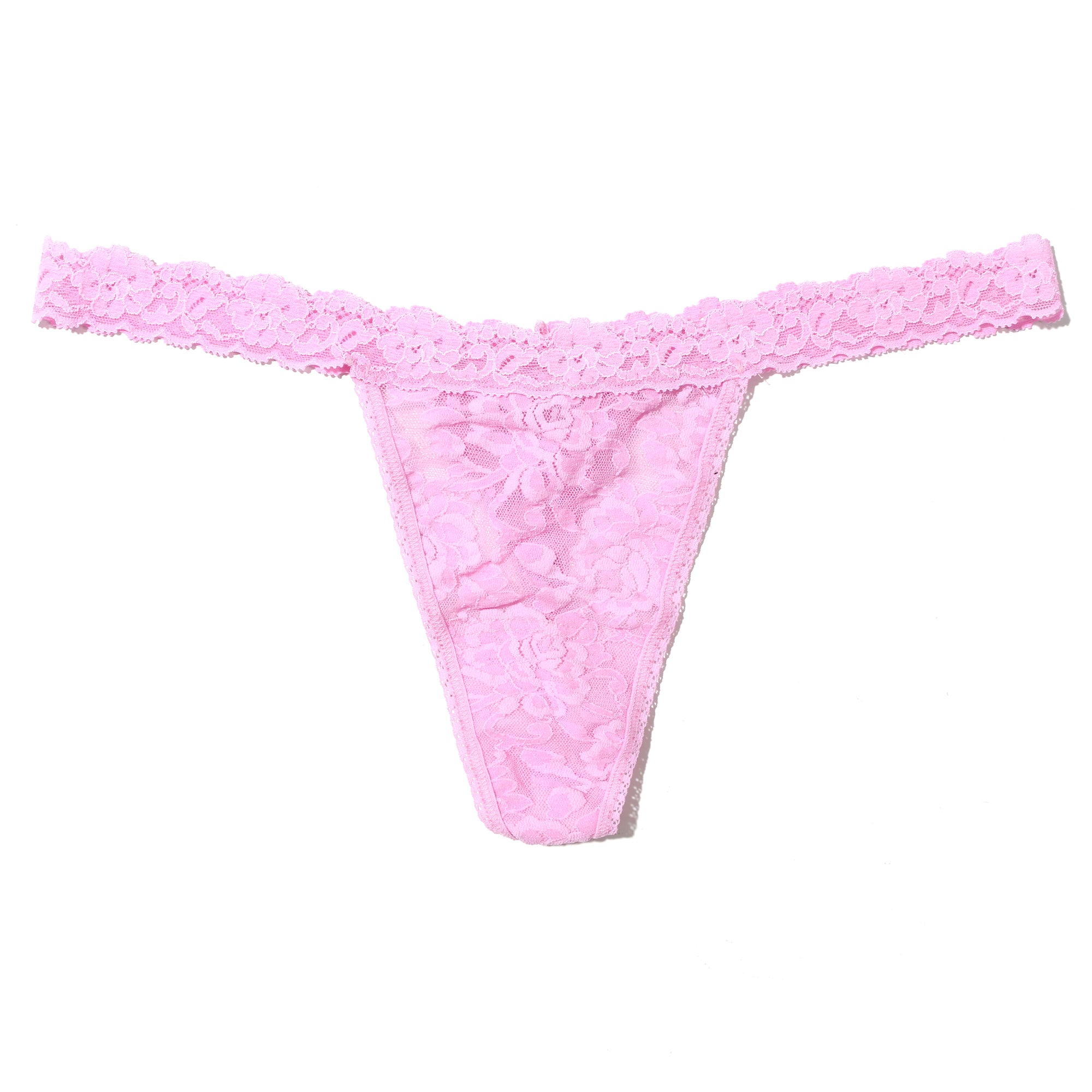 Signature Lace G-String | Cotton Candy Pink