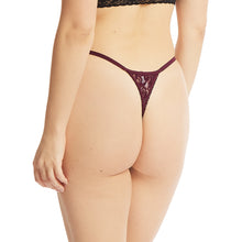 Signature Lace High Rise G-String | Dried Cherry