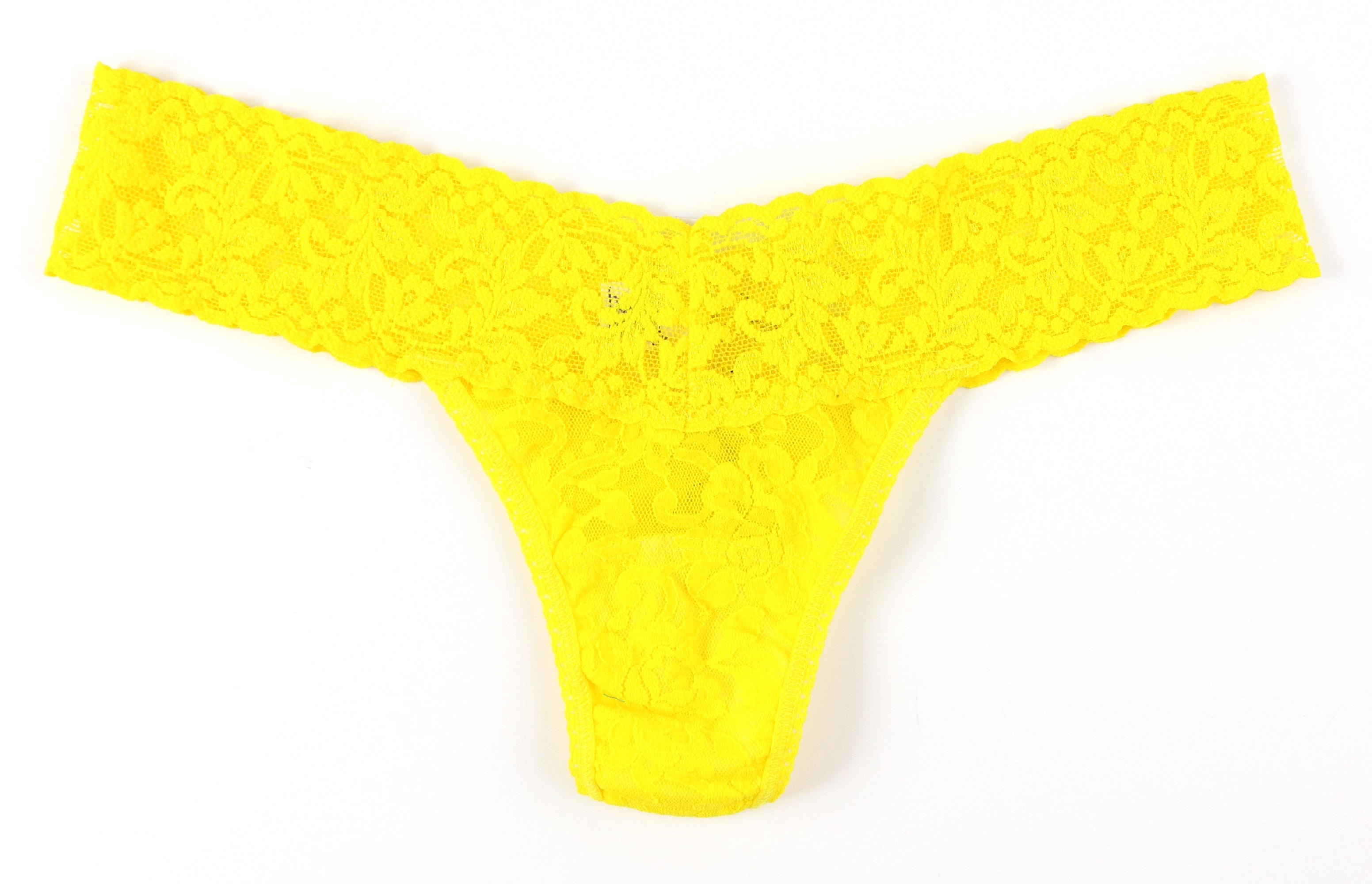 Signature Lace Low Rise Thong | Sunshine Yellow