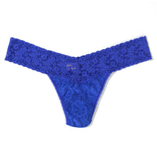 Signature Lace Low Rise Thong | Blue Solace