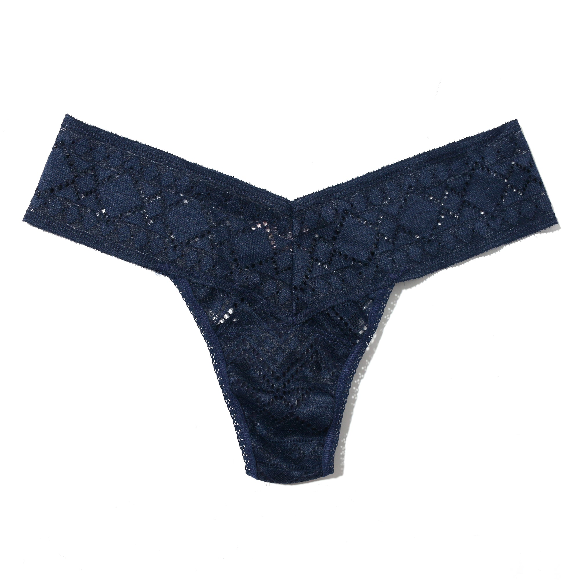 Petite Gem Lace Low Rise Thong | Hummingbird Blue