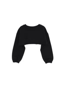 Girls | Mnls Cropped Sweatshirt | Black
