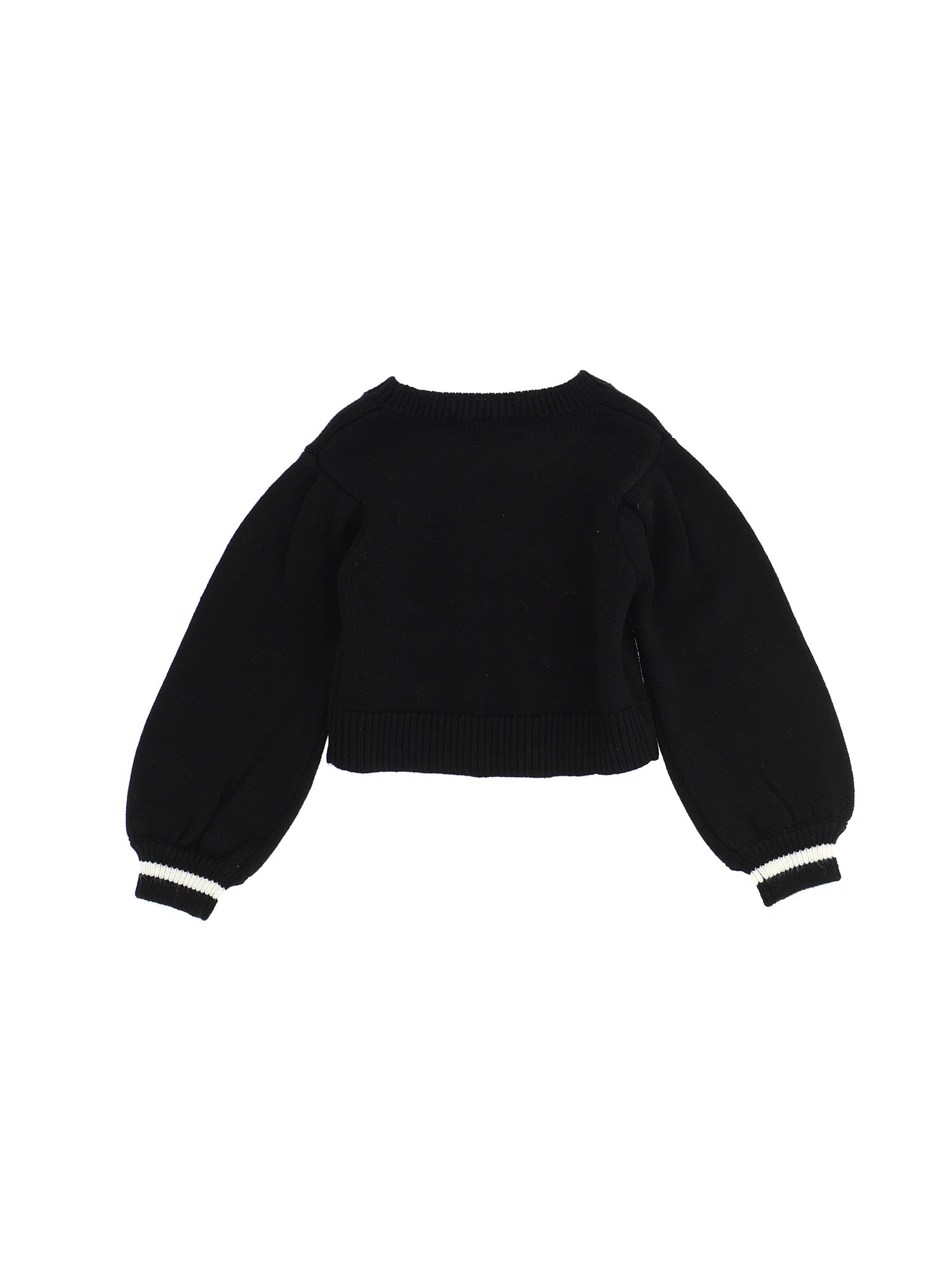 Girls | Embroidered Knit Sweater | Black