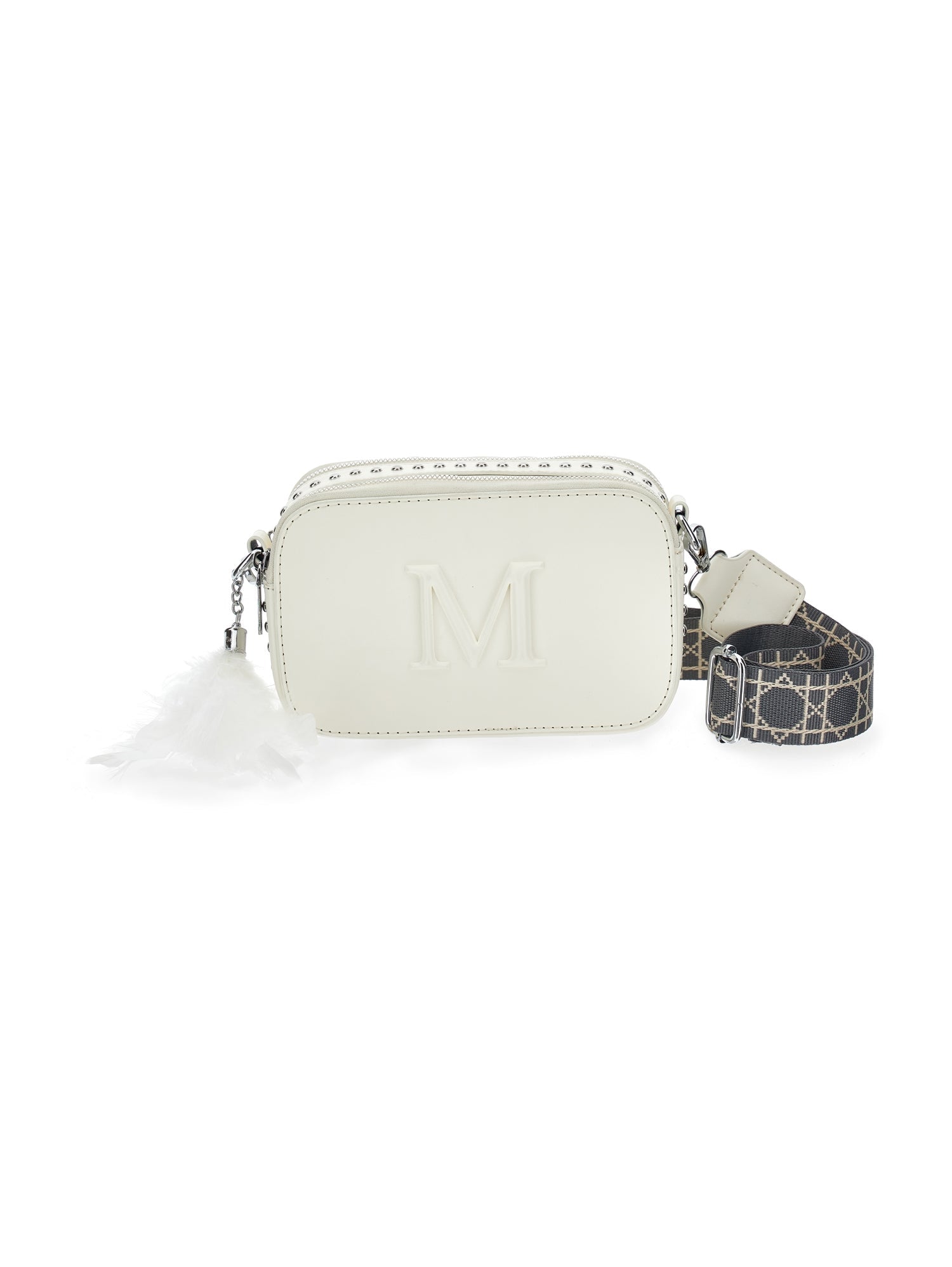 Girls | Iconic Logo And Feathers Bag | Cream