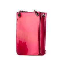 Chanel | Pre-Owned CC Patent Phone Holder Crossbody | Pink/Dark Pink