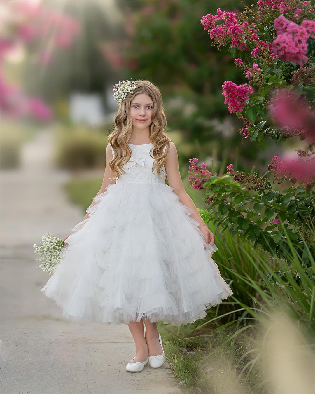 Girl | Poppy Quilted Dress | White