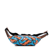 Burberry Pre-Owned Monogram TB E Canvas Sonny Belt Bag | Women | Blue x Orange