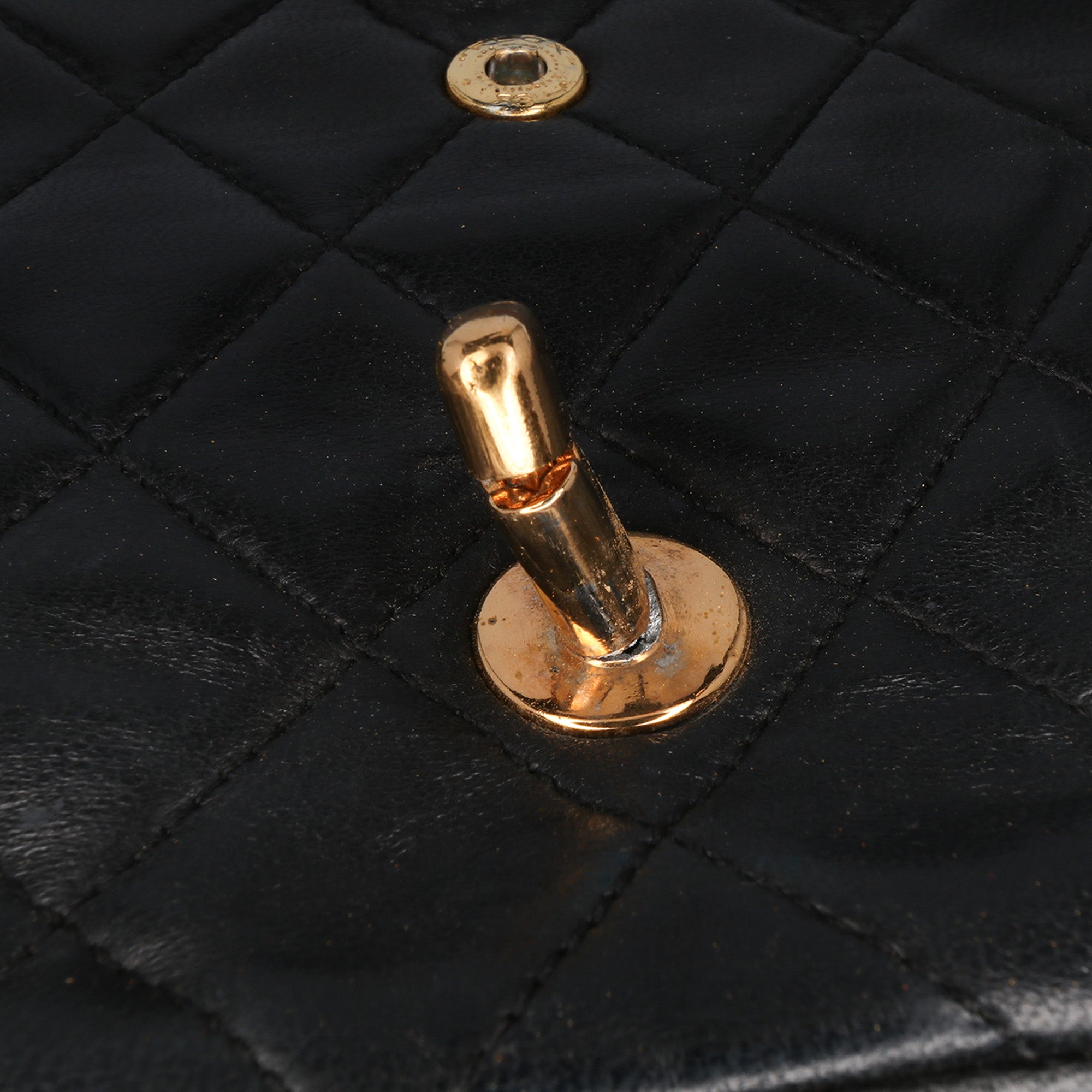 Chanel | Pre-Owned Medium Quilted Lambskin Double Flap | Black